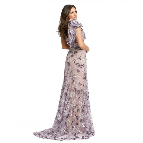 New Mac Duggal 79301 Amethyst Embroidered & Sequin Mesh & Lace Mermaid Gown  (8) - Picture 15 of 16